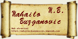 Mahailo Buzganović vizit kartica